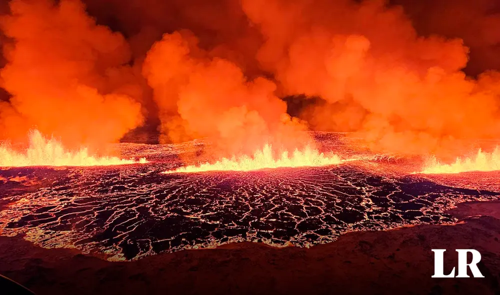 Volcán entra en erupción en Islandia al noreste de Grindavik. Foto: Oficina meteorológica de Islandia