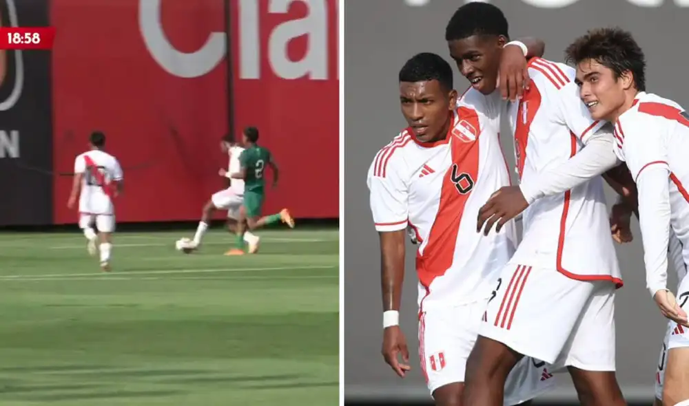 Víctor Guzmán tiene 17 años y es titular en la sub-23 de Perú. Foto: composición/FPF