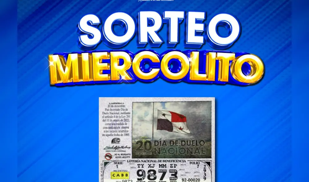 Conoce EN VIVO la Lotería Nacional de Panamá y sepa los resultados del sorteo Miercolito HOY, 21 de diciembre. Foto: Lotería Nacional de Panamá Conoce EN VIVO la Lotería Nacional de Panamá y sepa los resultados del sorteo Miercolito HOY, 21 de diciembre. Foto: Lotería Nacional de Panamá