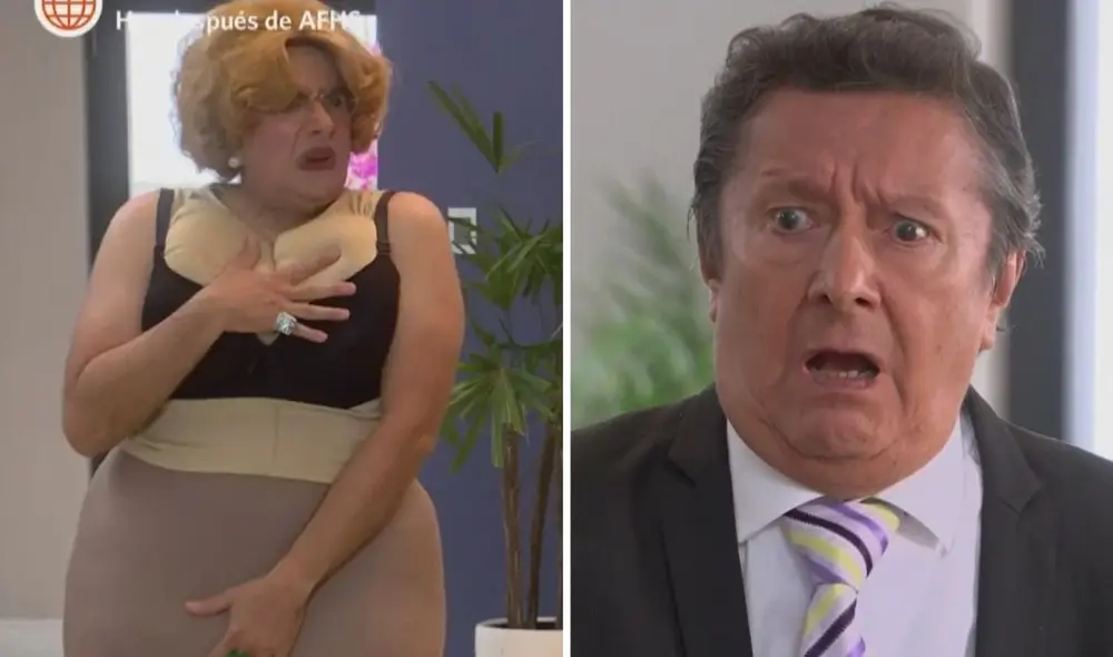 En 'Al fondo hay sitio', Peter descubre la verdad detrás de Pía. Foto: composición LR / captura de América TV