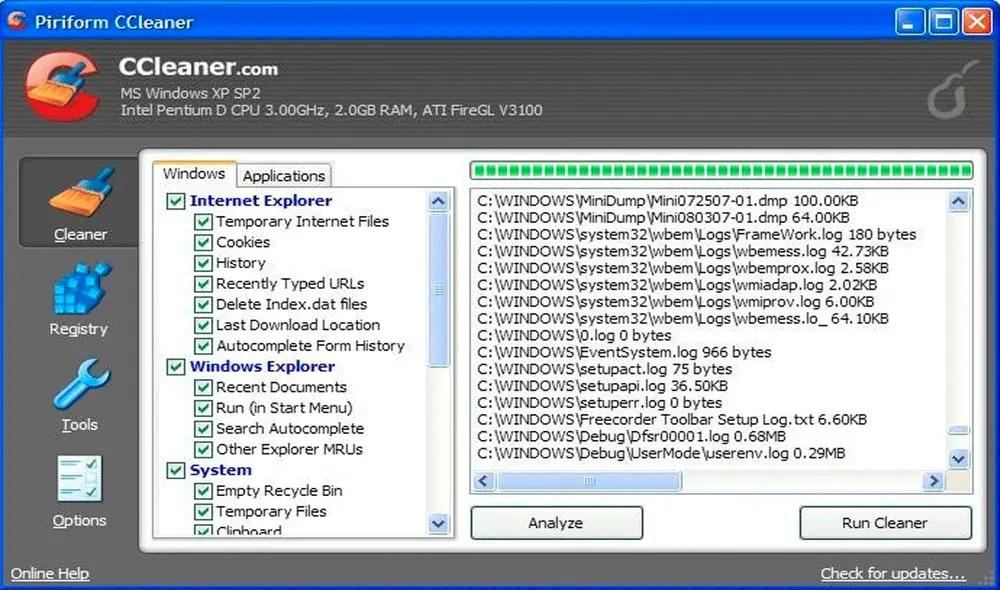 Interfaz de CCleaner. Foto: Portal Programas