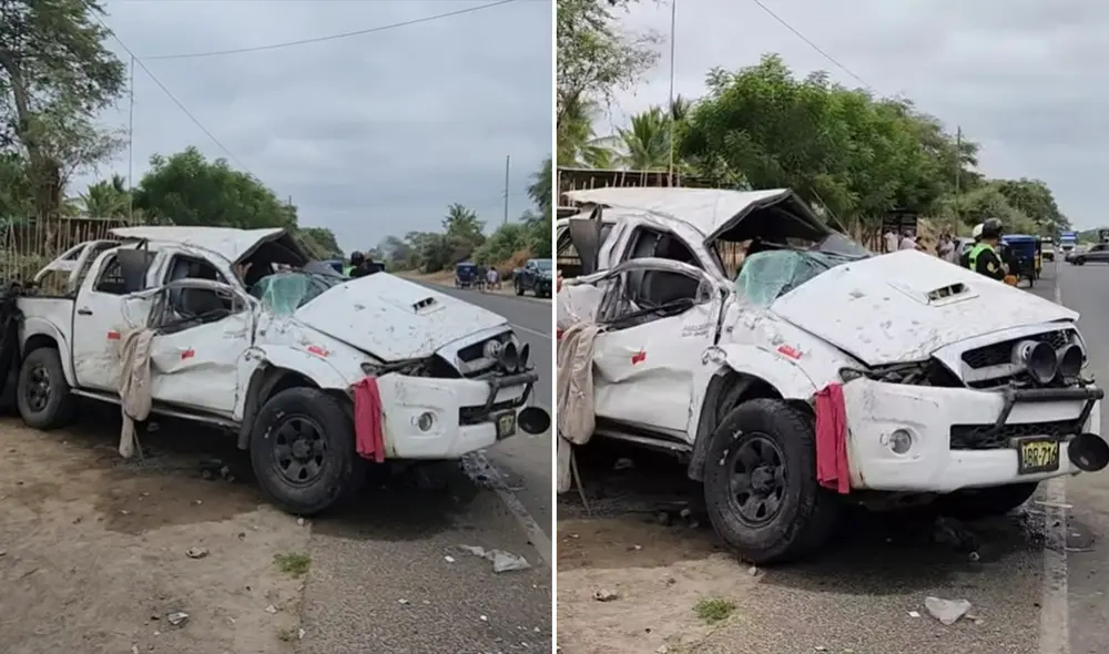 El vehículo quedó destrozado. Foto: composición LR / Difusión