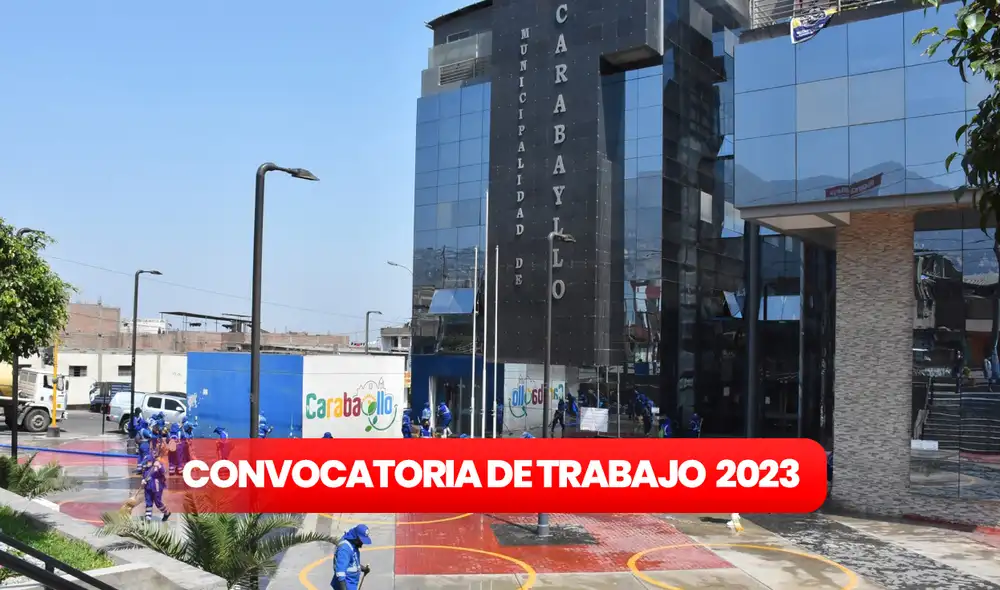 En su convocatoria de trabajo, la Municipalidad de Carabayllo ofrece una remuneración de S/1.300. Foto: composición LR/Municipalidad de Carabayllo/Facebook En su convocatoria de trabajo, la Municipalidad de Carabayllo ofrece una remuneración de S/1.300. Foto: composición LR/Municipalidad de Carabayllo/Facebook