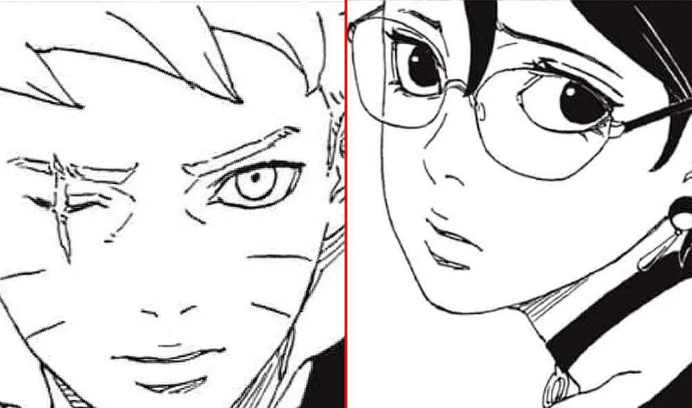 El reencuentro entre Boruto y Sarada culminó un capítulo tenso de ‘Boruto: Two Blue Vortex’. Foto: composición LR/Manga Plus