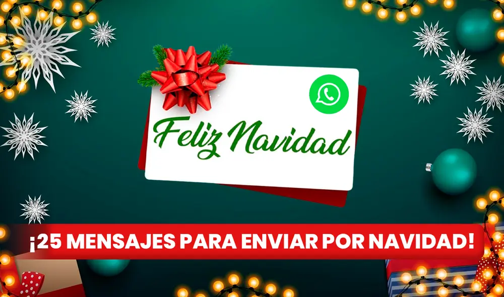 Los mensajes de Navidad genera alegría en quienes lo reciben y llena de amor a quienes lo envían. Foto: composición LR / Vecteezy / PNGwin