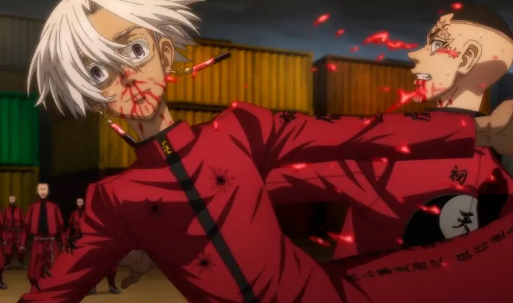 Izana quiso salvar la vida de Kakucho y recibió un disparo que lo dejó tendido en el suelo en ‘Tokyo Revengers’. Foto: Liden Films