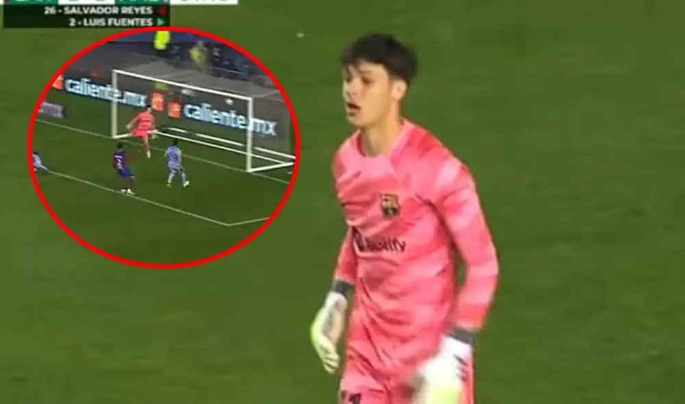 El joven portero no tuvo un buen debut con la camiseta azulgrana. Foto: captura/TUDN