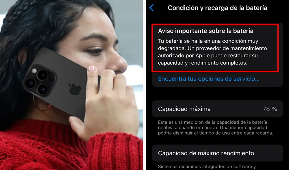 Los usuarios de iPhone suelen quejarse de que la batería de sus equipos se agota muy rápido. Foto: composición LR/Andina