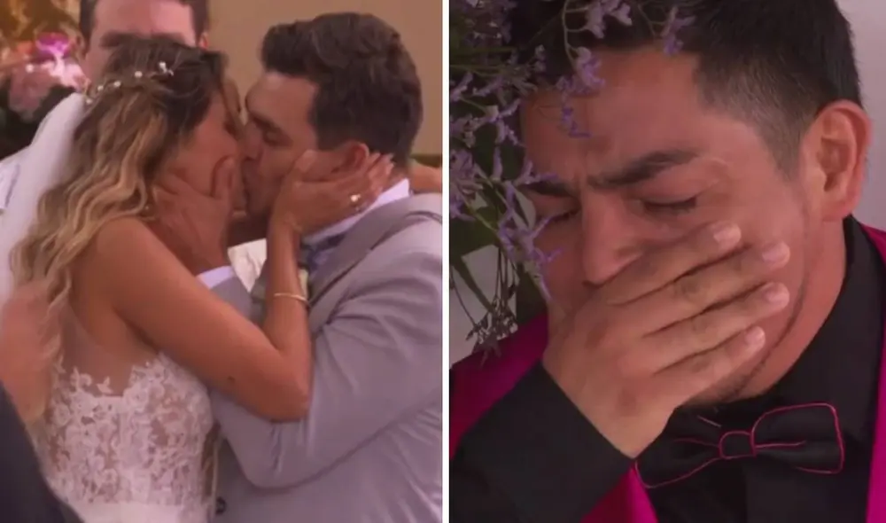 Macarena y Mike se dan su primer beso como esposos y Joel sufre por amor en 'Al fondo hay sitio'. Foto: composición/ América TV