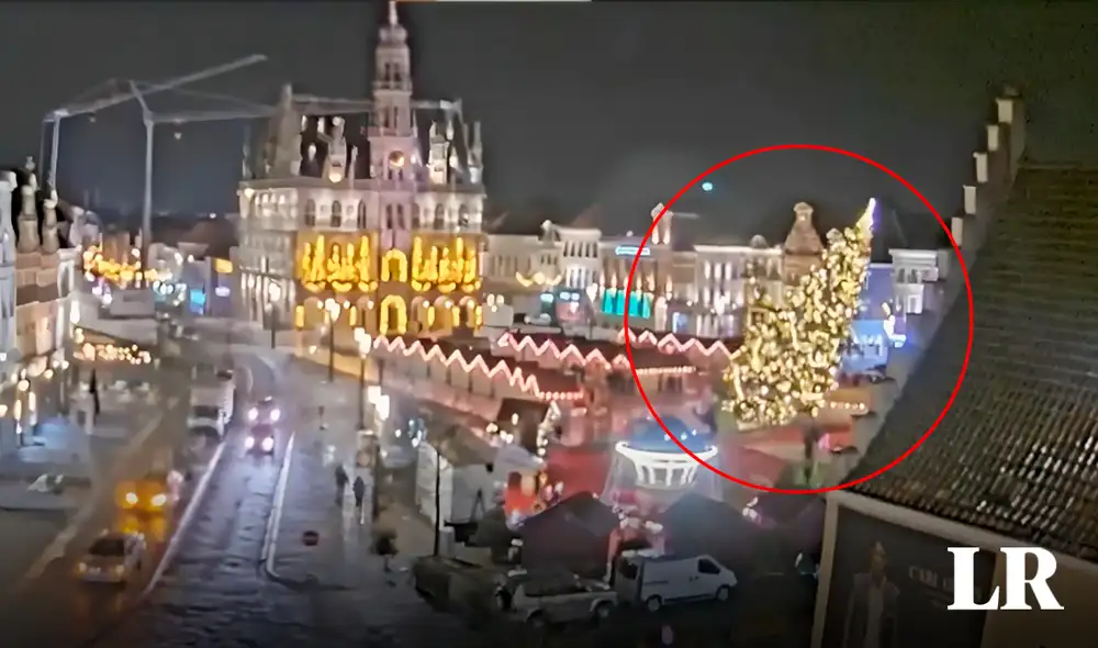 Las autoridades afirman que el árbol de Navidad se cayó por las fuertes tormentas en la ciudad. Foto: composición LR/El Heraldo