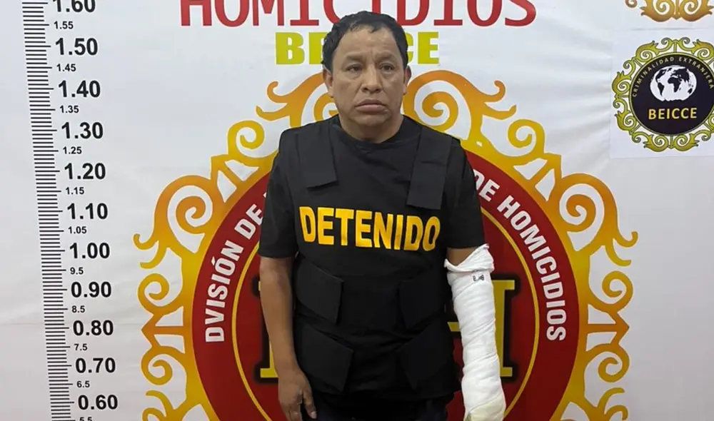 El agresor se autolesionó en el brazo izquierdo para evitar ser detenido. Foto: PNP