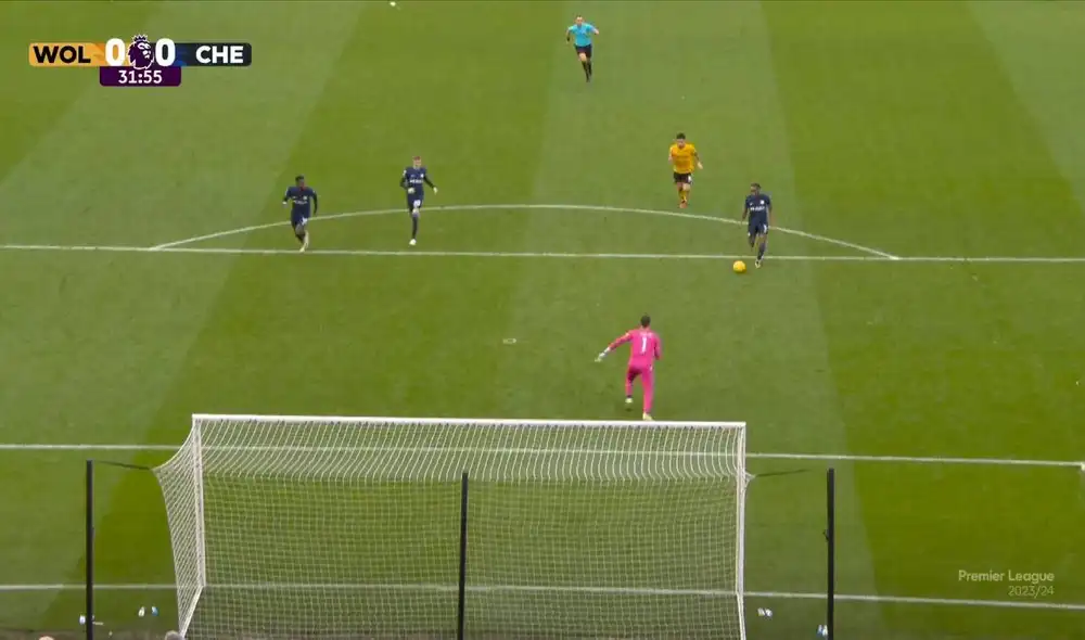 Raheem Sterling protagonizó una de las escenas más virales del fin de semana en la Premier League. Foto: captura/ESPN Raheem Sterling protagonizó una de las escenas más virales del fin de semana en la Premier League. Foto: captura/ESPN