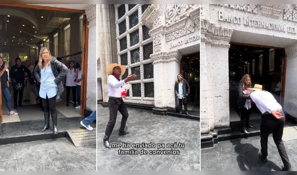 El detalle fue enviado por sus colegas de trabajo. Foto: composición LR/@jose_aqp1 - Video: @jose_aqp1