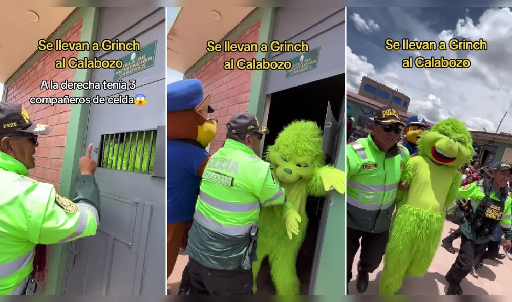 El policía dijo que su delito era atentar contra la Navidad. Foto: composición LR/@bryan_morales247 - Video: @bryan_morales247