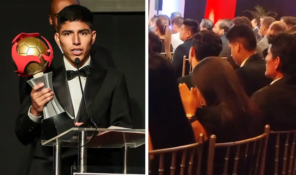 Piero Quispe agradeció a sus compañeros en Universitario tras recibir el premio. Foto: composición LR/FPF/captura de Angel Paúl Flores/X Piero Quispe agradeció a sus compañeros en Universitario tras recibir el premio. Foto: composición LR/FPF/captura de Angel Paúl Flores/X