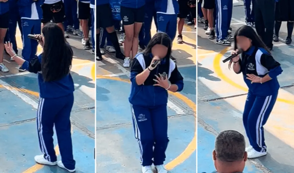 Alumna del colegio de Ate acaparó miles de miradas en las redes sociales. Foto: composición LR/TikTok/@hildaalvarez42