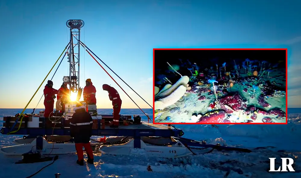 El equipo utilizó agua caliente para perforar la plataforma de hielo. Foto: composición de Gerson Cardoso / La República