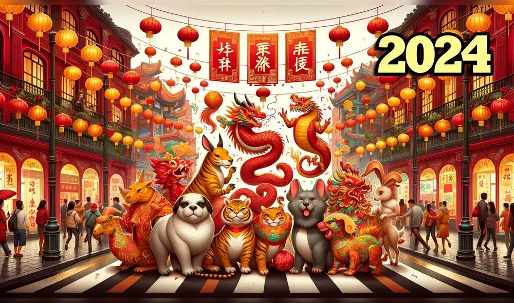 El Año Nuevo Chino 2024 iniciará el sábado 10 de febrero del próximo año. Foto: ChatGPT
