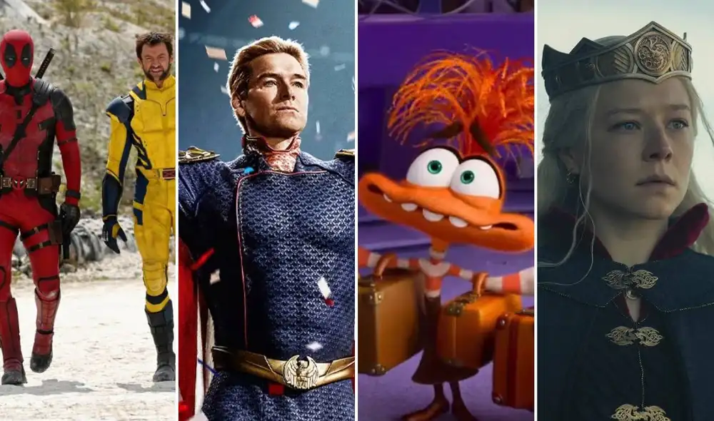 'Deadpool 3', 'The Boys' temporada 4, 'Intensamente 2' y 'La casa del dragón' son algunas de las producciones que se estrenan en 2024. Foto: composición LR/Instagram Deadpool/Prime Video/Disney/HBO