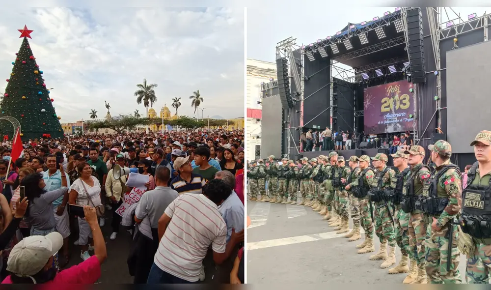 Ciudadanos esperan que se desarrolle el concierto. Foto y video: composición LR/Yolanda Goicochea Ciudadanos esperan que se desarrolle el concierto. Foto y video: composición LR/Yolanda Goicochea