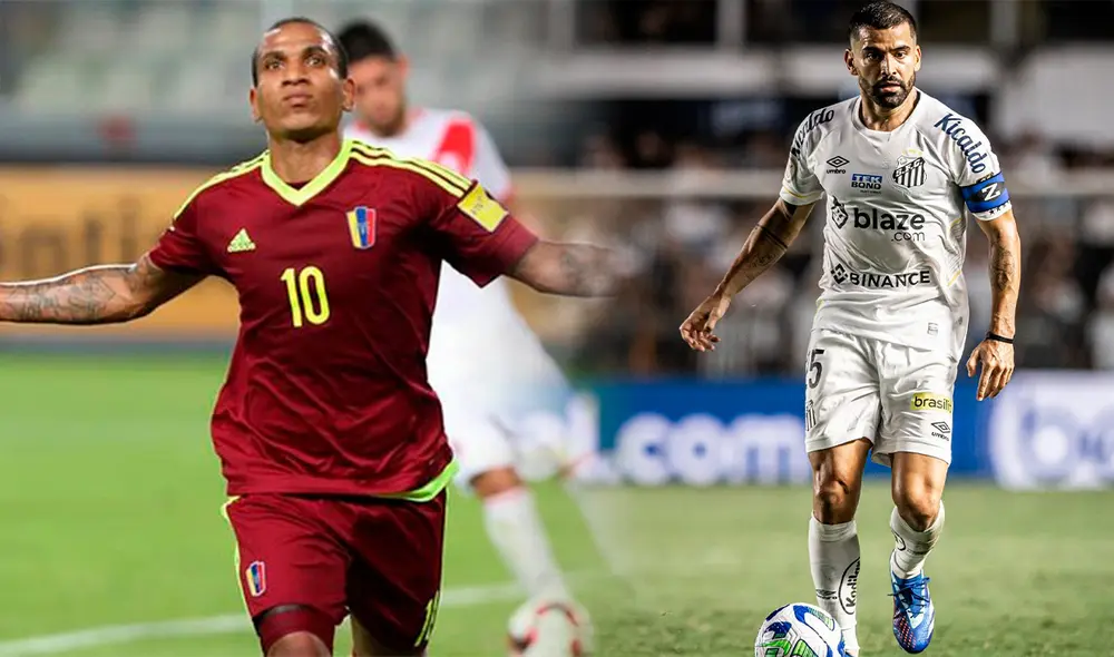 Rómulo Otero jugará en Santos FC por toda la temporada del año 2024. Foto: El Nacional/Sello Deportivo/composición LR