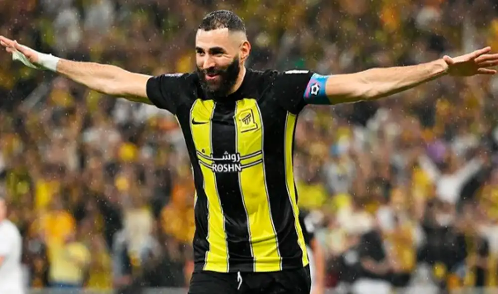 Karim Benzema lleva 12 goles en 20 partidos disputados con Al-Ittihad. Foto: Instagram @AlIttihad