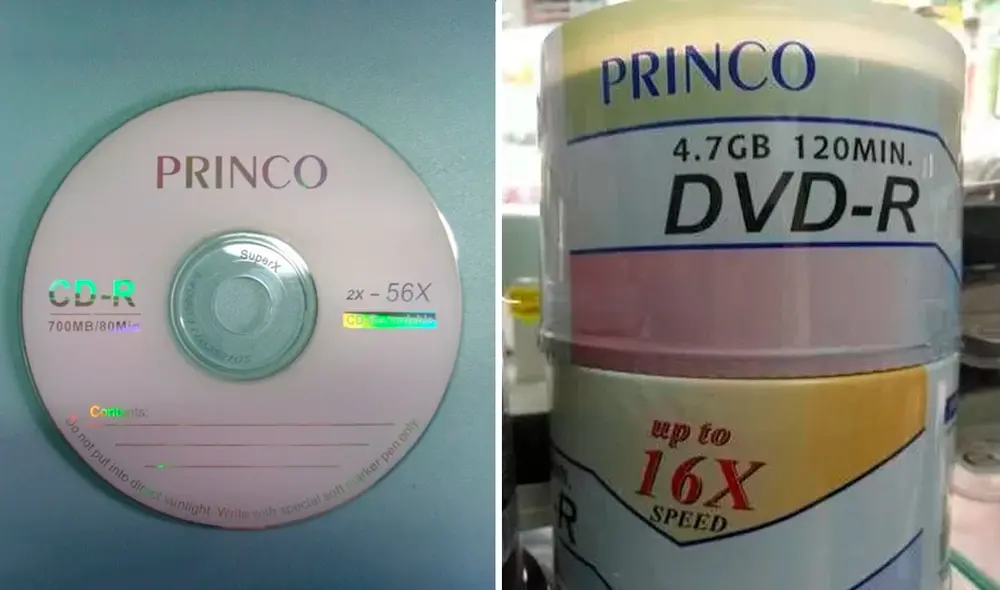 Los discos Princo venían en paquetes de 50 o 100 unidades. Foto: Clasipar/clasf