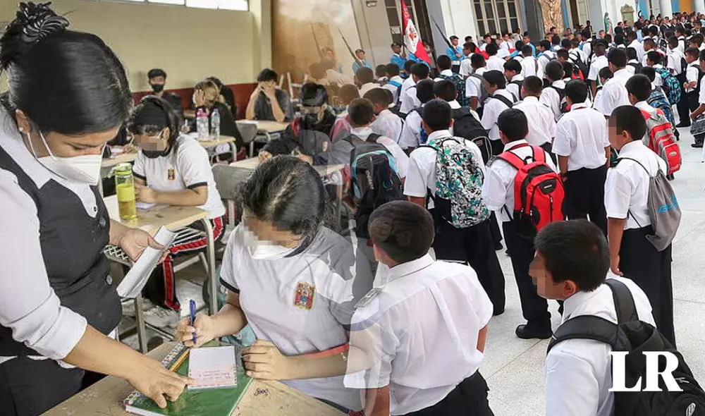 Escolares volverán a los colegios en la segunda semana de marzo de 2024. Foto: composición de Fabrizio Oviedo/La República