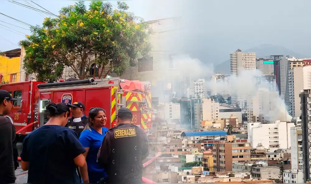 Un incendio se reportó en Año Nuevo en el distrito de Lince. Foto: composición La República/ difusión