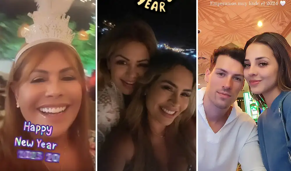 Famosos de la farándula peruana celebraron el 31 de diciembre. Foto: composición LR/Instagram/Magaly Medina/Luciana Fuster/Gisela Valcárcel