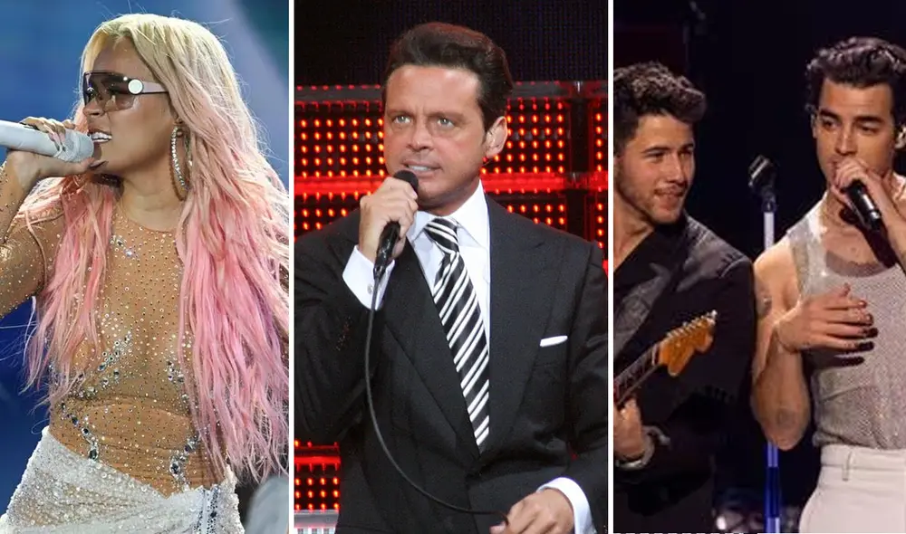 Karol G, Luis Miguel y más artistas en nuestra capital. Foto: composición LR/Instagram/Karol G/Luis Miguel/Jonas Brothers Karol G, Luis Miguel y más artistas en nuestra capital. Foto: composición LR/Instagram/Karol G/Luis Miguel/Jonas Brothers