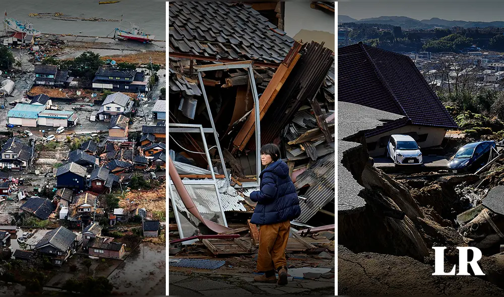 Un terremoto de 7.6 de magnitud golpeó a Japón en año nuevo. Foto: composición LR/EFE Un terremoto de 7.6 de magnitud golpeó a Japón en año nuevo. Foto: composición LR/EFE