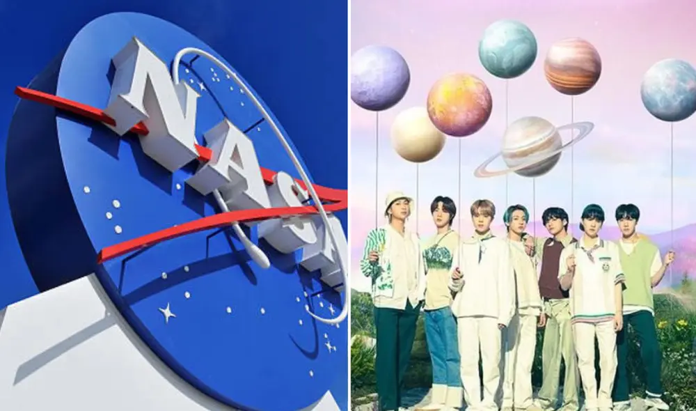 Las tres canciones de BTS fueron elegidas en 2019, bajo el hashtag #NASAMoonTunes. Foto: composición LR/BIGHIT/captura El Tiempo