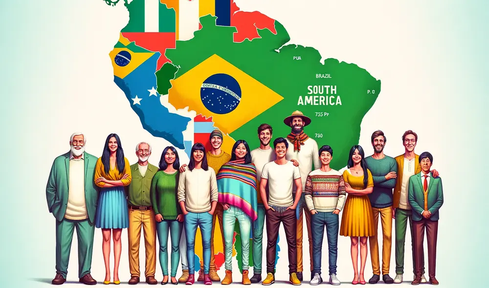 La estatura promedio en Sudamérica refleja una rica diversidad cultural y genética a lo largo del continente. Foto: DALL-E