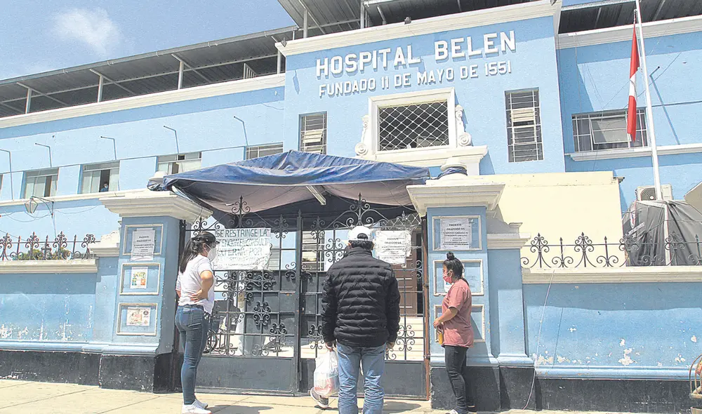 Aumento de casos. En el hospital de Belén, de Trujillo, hay 12 hospitalizados por COVID-19. Foto: difusión