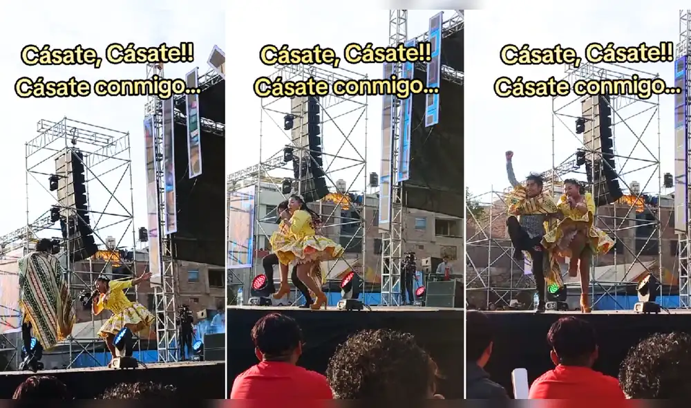 Rosita se lució con unos pasos prohibidos al costado de su pareja de baile. Foto: composición LR/@ani.10mpc - Video: @ani.10mpc