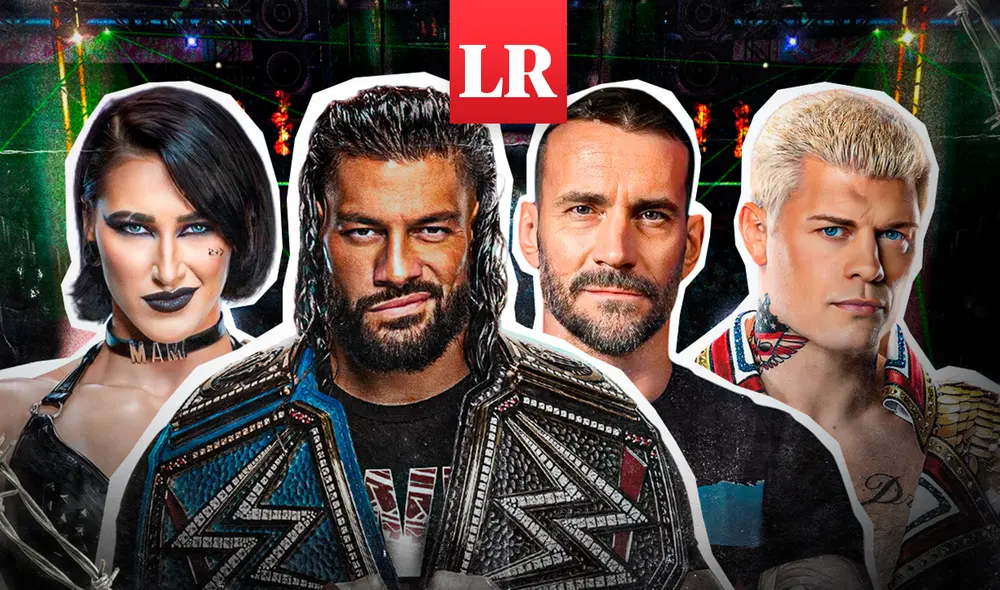 La WWE contará con una gran cartelera para el 2024, que contará con Roman Reigns, CM Punk, Cody Rhodes, Rhea Ripley y otras superestrellas. Foto: composición de Gerson Cardoso/La República