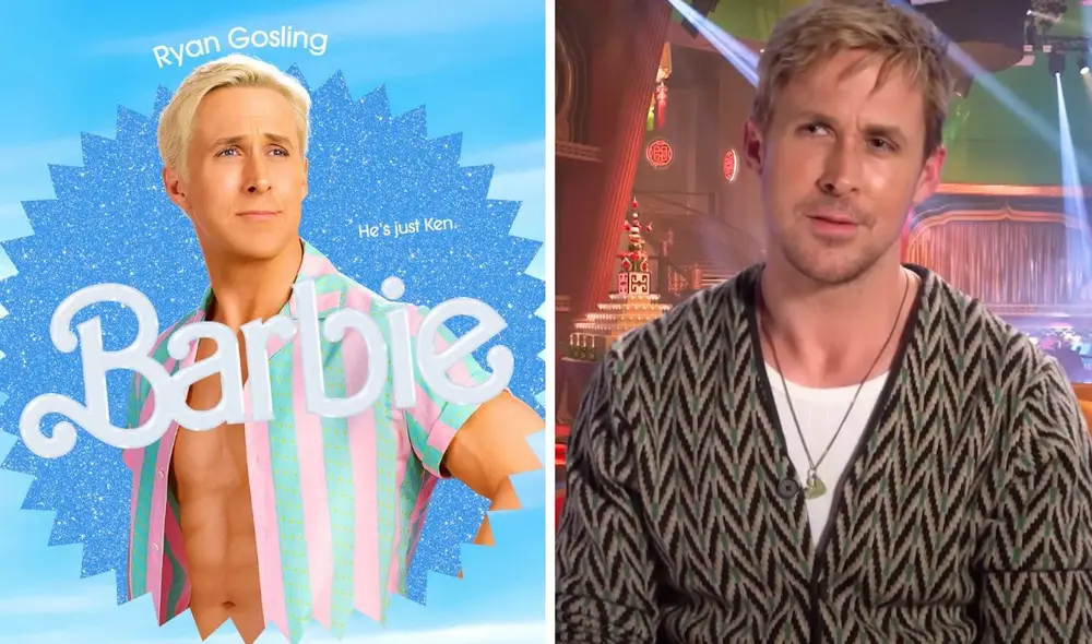 Ryan Gosling habla sobre su papel de Ken en 'Barbie'. / Foto: composición LR / captura de YouTube