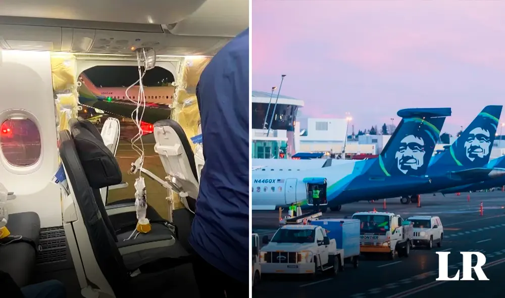 Alrededor de 65 aviones Boeing 737-9 fueron inmovilizados tras lo ocurrido con el vuelo 1282. Foto: composición LR/Kyle Rinker/ X