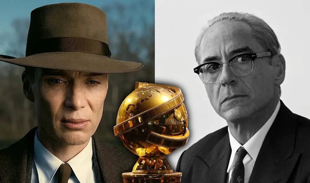 'Oppenheimer', cinta que cuenta con Cillian Murphy y Robert Downey Jr., se llevó el Globo de Oro 2024. Foto: composición LR/Universal Pictures