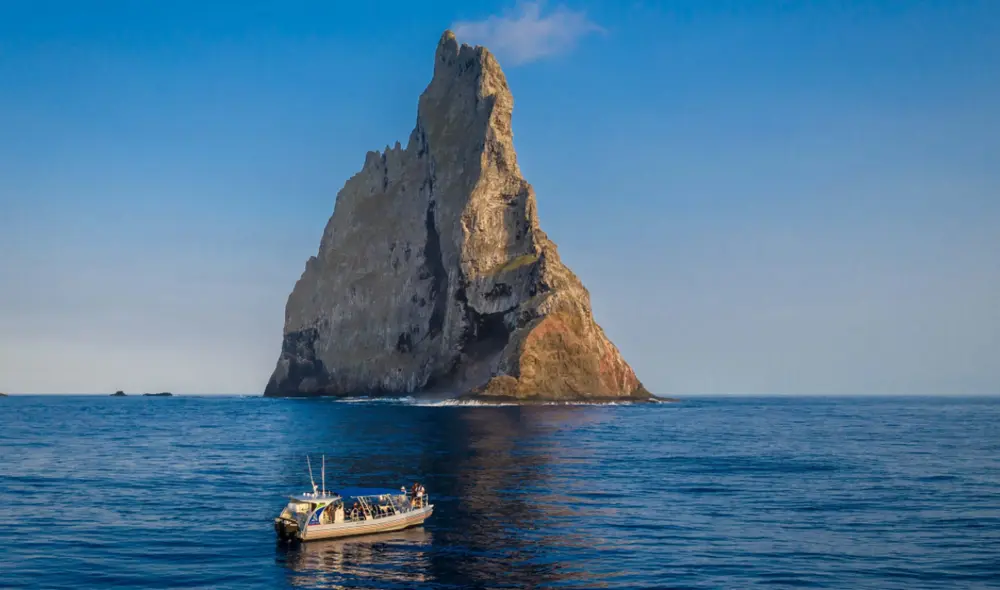La pirámide de Ball se ubica en el mar de Tasmania, en el océano Pacífico. Foto: Visit Lord Howe