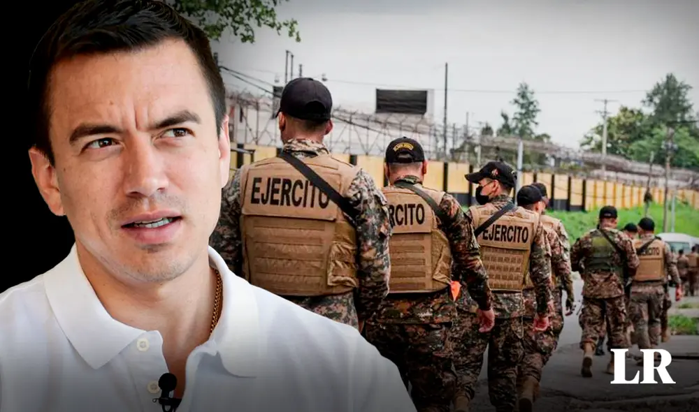 Daniel Noboa aseguró que no negociará con terroristas ni permitirá que el narcotráfico se imponga en el país. Foto: composición de Jazmin Ceras/LR/EFE - Video: @ecuainformado/X