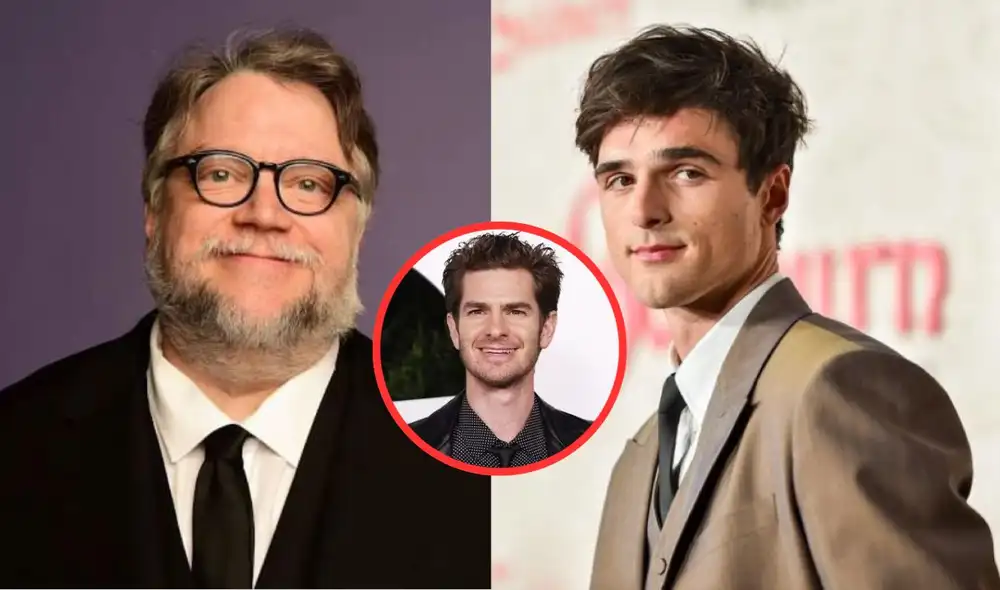 Jacob Elordi es el nuevo monstruo de Guillermo del Toro. / Foto: composición LR / Jacob Elordi / Guillermo del Toro / Andrew Garfield