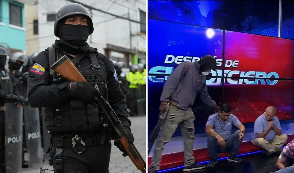 El presidente Daniel Noboa ordenó la salida de militares en Ecuador. Foto: composición LR/Semana/captura de TV