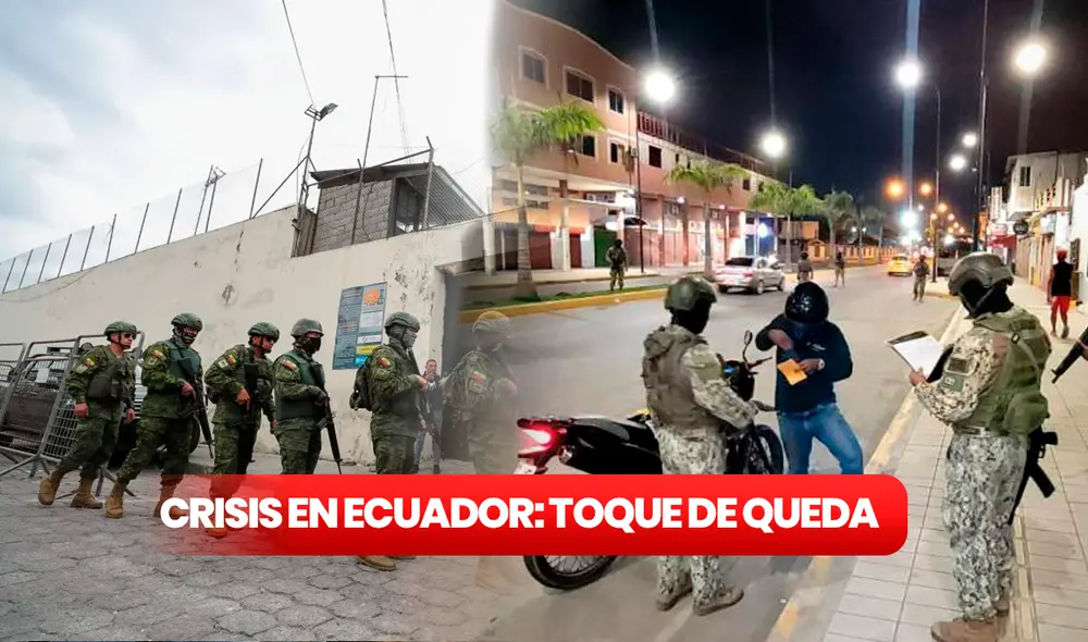 Presidente ecuatoriano, Daniel Noboa, decretó que el país vive un conflicto armado interno. Foto: composición LR/EFE/Ecuavisa