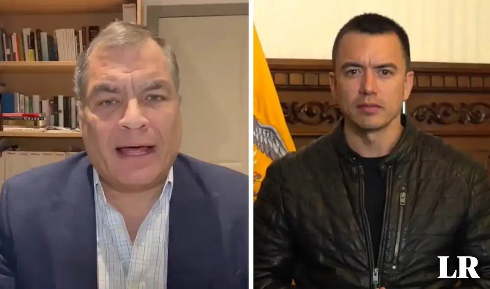 Rafael Correa pidió unidad nacional ante la toma del país por parte de bandas delincuenciales. Foto: composición LR