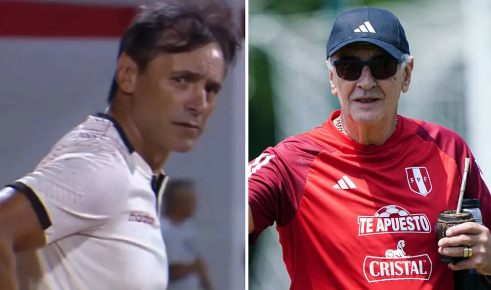 Fabián Bustos reemplazó a Jorge Fossati como entrenador de Universitario. Foto: captura Liga 1 Max/Seleccion Perú
