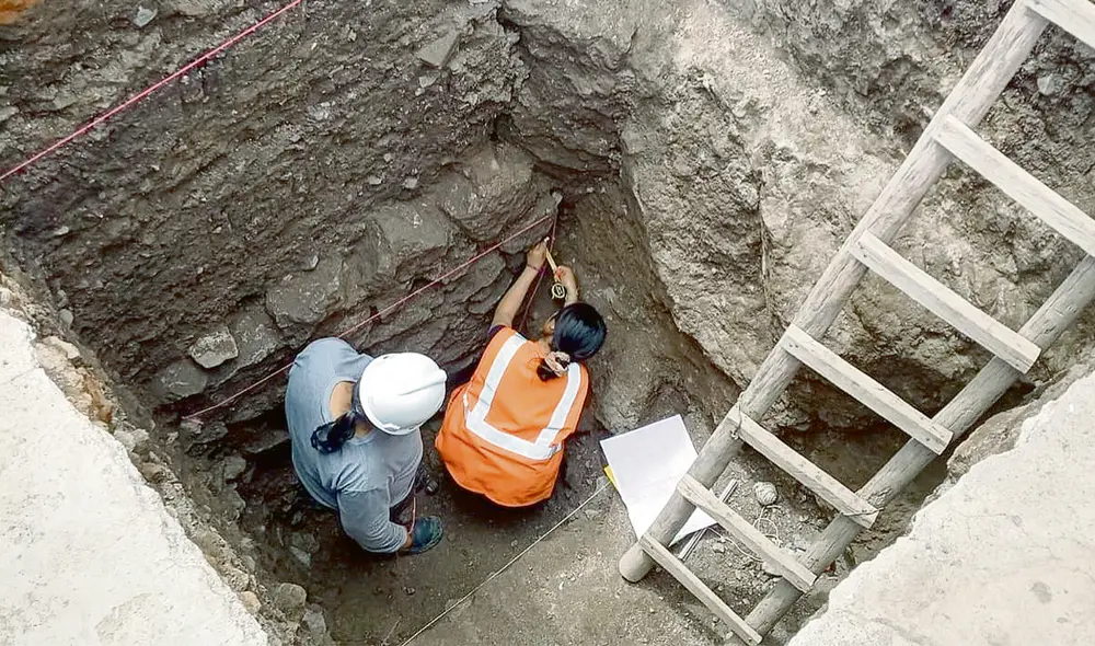Hallazgo. Trabajos de excavación se iniciaron en noviembre como parte de un proyecto de intervención en el Cuarto del Rescate. Foto: difusión