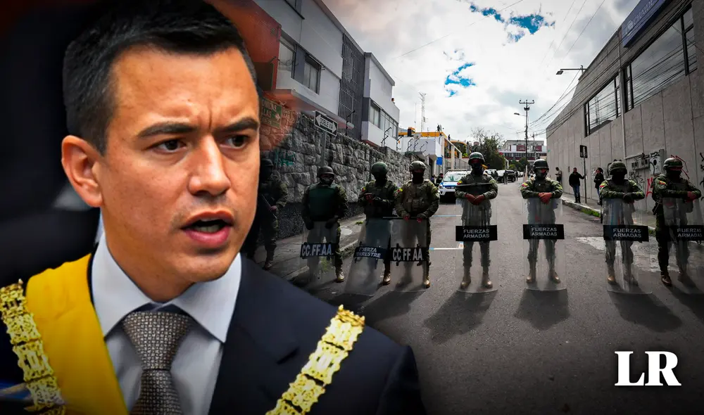 Daniel Noboa identificó a los grupos del crimen transnacional como "organizaciones terroristas y actores no estatales beligerantes" en su decreto. Foto: composición de Gerson Cardoso/La República/EFE