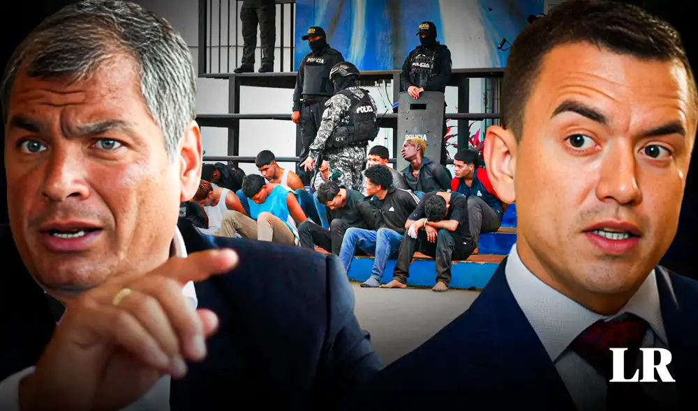 Rafael Correa había manifestado su apoyo a Daniel Noboa un día antes de su reciente entrevista. Foto: composición de Gerson Cardoso/La República/EFE